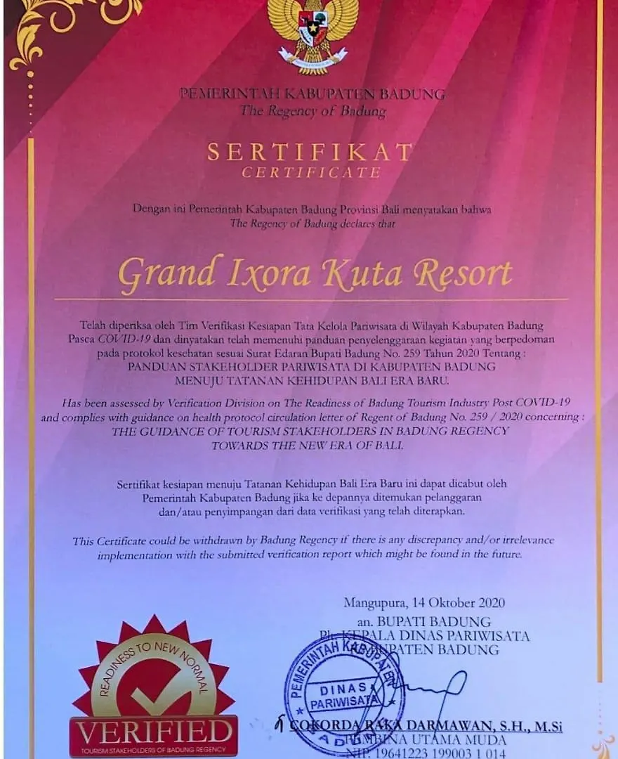 Szálloda Grand Ixora Kuta Resort